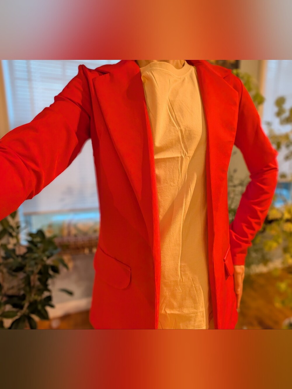 Pink/ Raspberry Blazer Stretchy Jacket